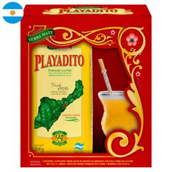 Kit Yerba Mate Playadito con Bombilla 500 g
