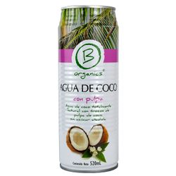 Agua de Coco Be Organics con Pulpa 520 cc