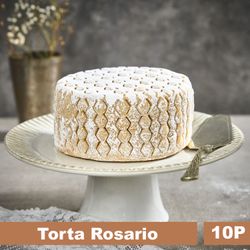 Torta Panqueque manjar con almedras y mazapán 10 Porciones