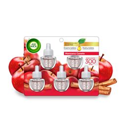 Desodorante Ambiental Air Wick Eléctrico Manzana Canela 21 ml 5 un.