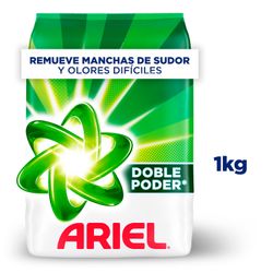 Detergente en Polvo Ariel Doble Poder para Ropa Blanca y de Color 1 kg