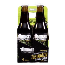Pack 4 un. Cerveza Tübinger Turbinator Strong Dark 8.0° 333 cc
