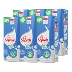 Pack 6 un. Leche Soprole Entera Natural 200 ml