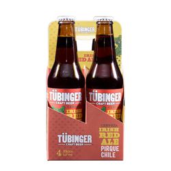 Pack 4 un. Cerveza Tübinger Red Ale 5.5° 330 cc