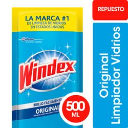 Limpiador de Vidrios Windex Doypack 500 ml