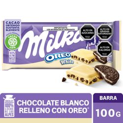 Chocolate Blanco Milka Relleno con Oreo 100 g