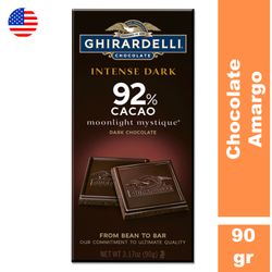 Chocolate Amargo Ghirardelli 92% Cacao 90 g