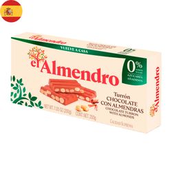 Turrón El Almendro Chocolate con Almendras Sin Azúcar 200 g