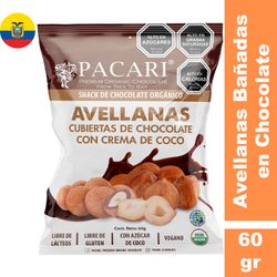 Avellanas Pacari Bañadas En Chocolate con Crema de Coco 60 g