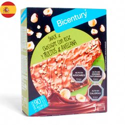 Barra de Cereal Bicentury Chocolate con Leche y Avellanas 90 g 5 un.