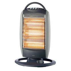 Estufa Halógena Nex Hl1200 Vertical Plástica Gris Oscilante 1200 W