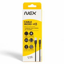 Cable Micro USB Nex Negro 2 m