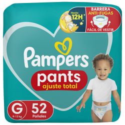 Pañales Pants Pampers Ajuste Total Talla G 52 un.