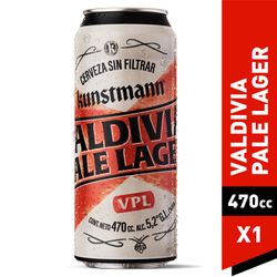 Cerveza Kunstmann Valdivia Pale Lager 5.2° 470 cc
