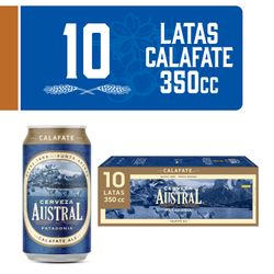 Pack 10 un. Cerveza Austral Calafate Lata 350 cc