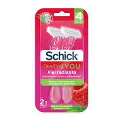 Máquina Depilatoria Schick Quattro You Raspberry 2 un.