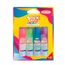 Adhesivo en Barra Artel Stick Colores Flúor 4 un.