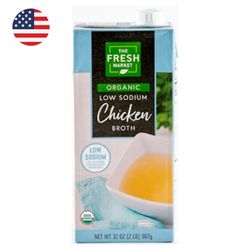 Caldo de Pollo The Fresh Market Bajo en Sodio Orgánico 946 ml