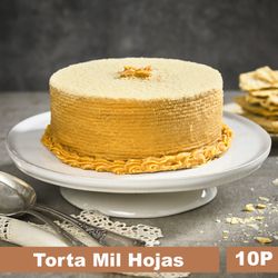 Torta Mil Hoja Manjar 10 Porciones