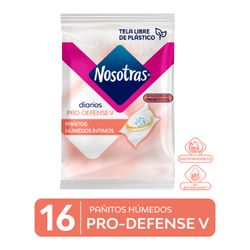 Pañitos Húmedos Íntimos Nosotras Pro-Defense V 16 un.