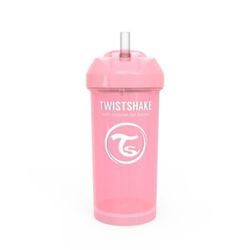 Vaso con Bombilla Twistshake Rosado 360 ml
