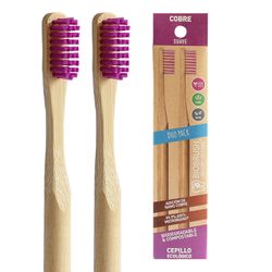 Cepillo de Dientes Biobrush Bambú Suave Morado 2 un.