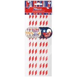 Set 6 Bombillas Papel 20 cm Fiestas Patrias