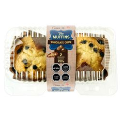 Muffins Vainilla con Chips de Chocolate Blíster 2 un.