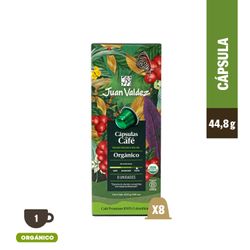 Café Cápsulas Juan Valdez Orgánico 8 un.