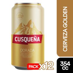 Pack 12 un. Cerveza Cusqueña Golden Lager 4.8° 354 cc
