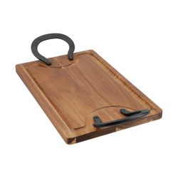 Tabla La Hacienda con Asas de Fierro 40 x 26 cm