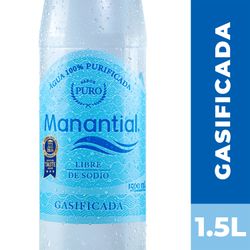 Agua Manantial con Gas 1.5 L