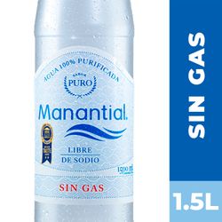 Agua Manantial Sin Gas 1.5 L