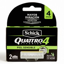 Repuestos Máquina de Afeitar Schick Quattro Sensitive 2 un.