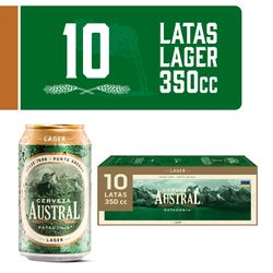 Pack 10 un. Cerveza Austral Lager 5.0° 350 cc