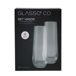 Set 4 Vasos Champagne Glasso
