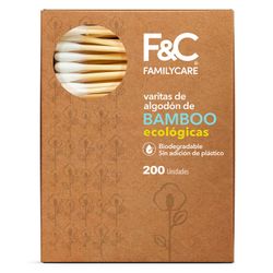Varitas de Algodón Family Care Eco Bamboo 200 un.