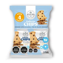 Pack Galletón Ecovida Chips Chocolate Sin Azúcar 160 g