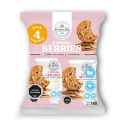 Pack Galletón Ecovida Berries Sin Azúcar 160 g