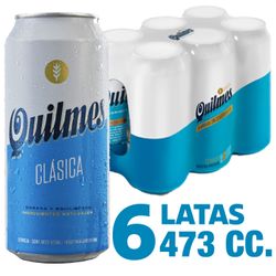 Pack 6 un. Cerveza Quilmes Lager 4.9° 473 cc