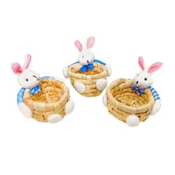 Canasto Conejito Celeste 10x9x6 cm 1 un.