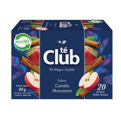 Té Club Negro Manzana Canela 20 un.