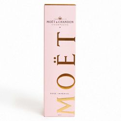 Champagne Método Tradicional Moët & Chandon Rosé 750 cc + Caja