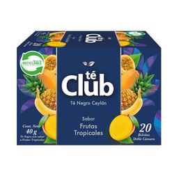 Té Club Negro Frutos Tropicales 20 un.