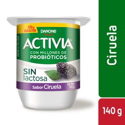 Yogurt Activia Sabor Ciruela Sin Lactosa 140 g