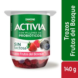 Yogurt Activia Trozos Frutos del Bosque Sin Lactosa 140 g