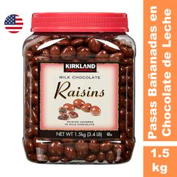 Pasas Kirkland Signature Bañadas en Chocolate 1.5 kg