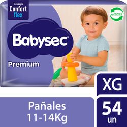 Pañales Babysec Premium Talla XG 54 un.