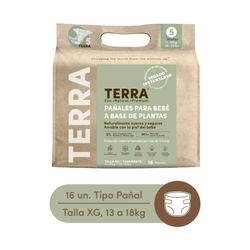 Pañales Terra Biodegradables Talla XG 16 un.