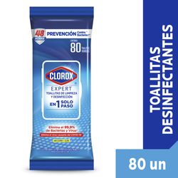 Toallitas Desinfectantes Clorox Expert Flowpack 80 un.